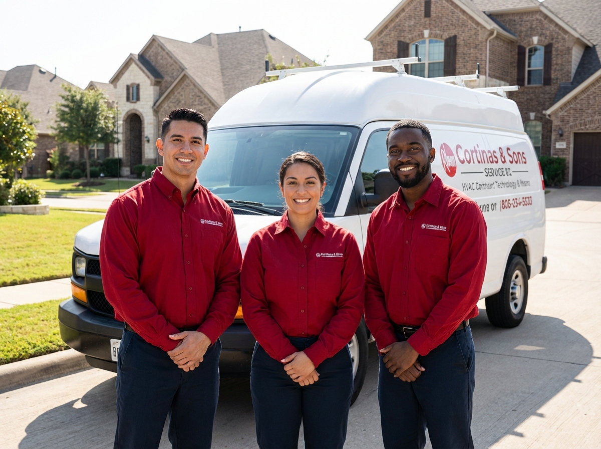 Cortinas & Sons HVAC technician team